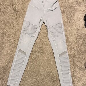 ALO Yoga Gray Moto Legging